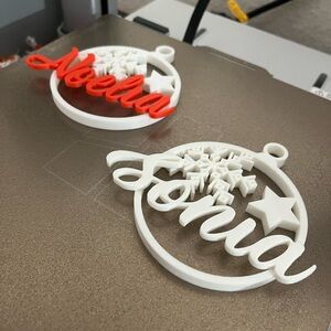 3D Personalized Custom Christmas Ornaments Baubles Balls Gift FAST SHIPPING